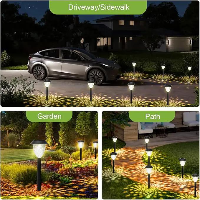 GOODFOEVER Solar Pathway Lights Outdoor, 16 Pack Solar Powered Garden Lights Waterproof, Auto On/Off Solar Yard Light for Lawn Patio Walkway Driveway Decor Landscape Lighting by GreenHaven Gardens