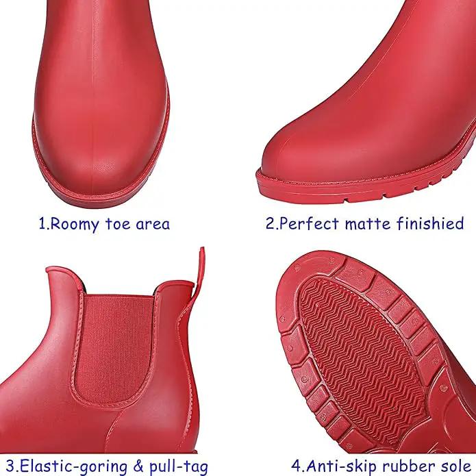 Asgard Women's Ankle Rain Boots Waterproof Chelsea Boots by GreenHaven Gardens