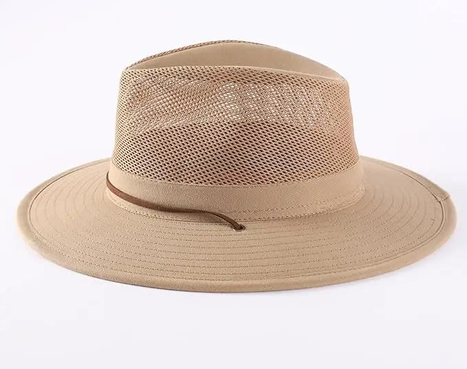 Home Prefer Cotton Summer Fedora Hat Wide Brim Sun Hats for Men Women UPF 50+ Sun Protection Cap for Fishing Hiking by GreenHaven Gardens