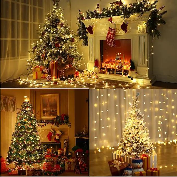 Warm White 75 Ft 200 LED Christmas String Lights - Connectable, 8 Modes, Timer, Waterproof Fairy Twinkle Lights for Christmas Party, Garden, Patio, Home, Holiday, Xmas Tree Decorations by GreenHaven Gardens