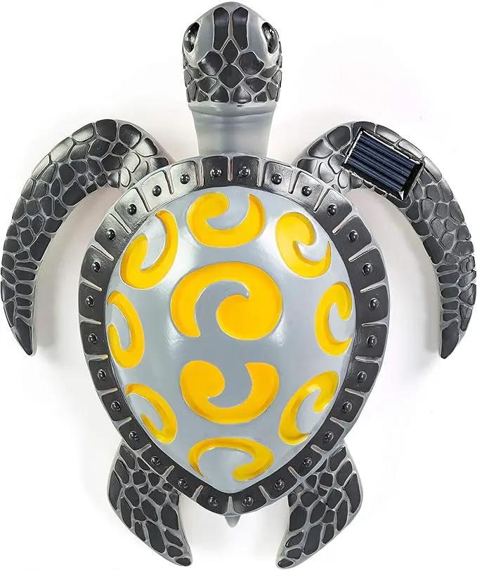 VP Home Tribal Sea Turtle Solar Powered Outdoor Decor Garden Light with LED Glowing Shell Great Addition for Your Garden, Decorations for Outside Patio Lawn Yard by GreenHaven Gardens