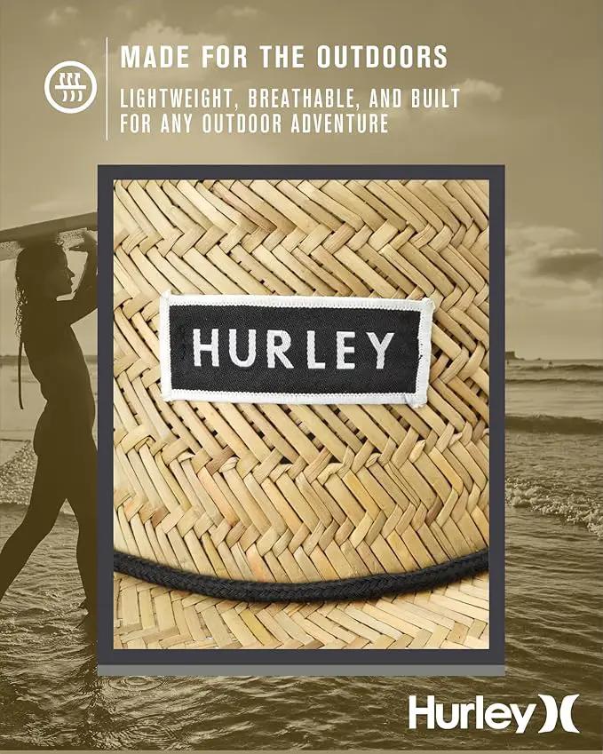 Hurley Men's Straw Hat - Bayside Lifeguard Straw Sun Hat by GreenHaven Gardens