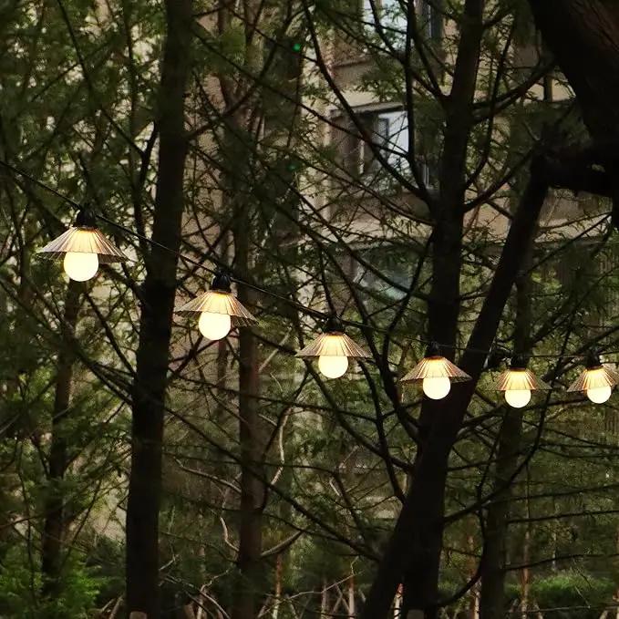 Outdoor LED String Lights 16.4 ft Waterproof Connectable Patio Lights with 10 Bulbs for Backyard Porch Garden Home Holiday Indoor Decoration (Warm White) by GreenHaven Gardens