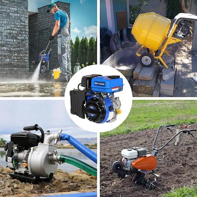 BILT HARD Gas Engine 79cc 2 HP, Gas Motor for Log Splitter, Pressure Washer and Water Pump, EPA & CARB Certified, 4 Stroke OHV Horizontal Shaft with Recoil Start by GreenHaven Gardens