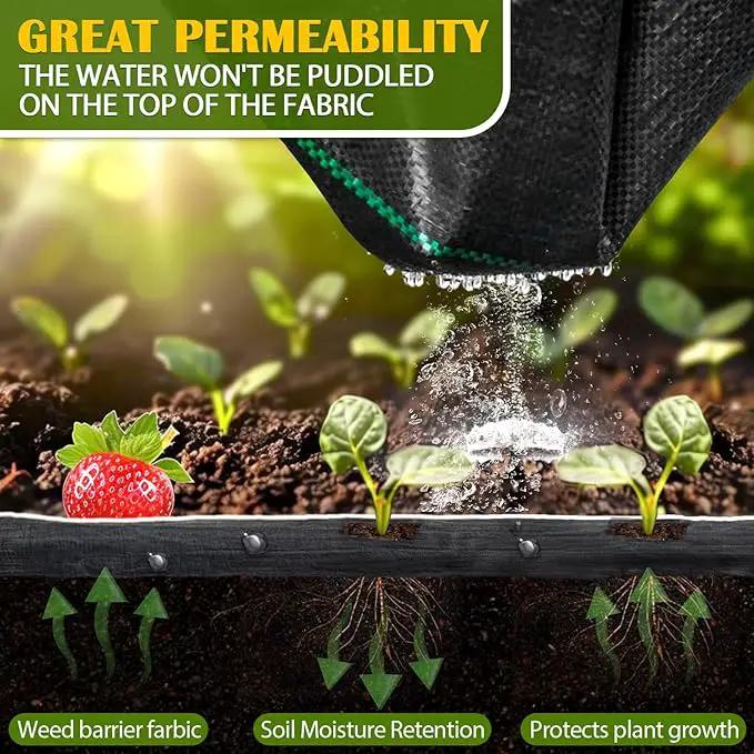 KAKO 4Ft x 100Ft Weed Barrier Fabric Heavy Duty Weed Barrier Landscape Fabric, Garden Fabric Weed Barrier, Ground Cover Weed Barrier Weed Cloth for Garden Fabric, Landscaping Fabric, Driveway Fabric by GreenHaven Gardens