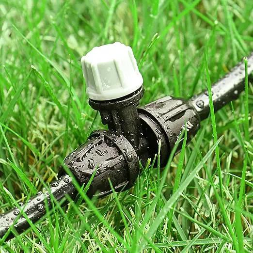Upgraded Micro Spray Irrigation Drippers, 24 Pieces Three-Way Atomizing Nozzle Fitting for 1/4 Inch Tubing Lock Barbed Drip Line Parts Emitters for Garden Greenhouse Sprinkler Misting System by GreenHaven Gardens