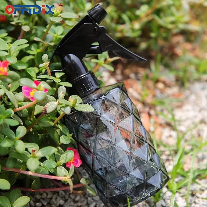 OFFIDIX Glass Spray Bottle,Plant Mister, 0.35L/11.8oz Pressure Watering Can with Adjustable Nozzle Watering Handheld Bottles for Garden Plants Cleaning Solutions(Gray by GreenHaven Gardens