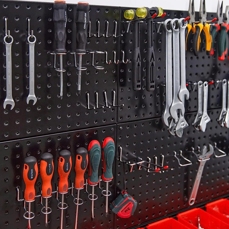Ultrawall 2 Pcs Metal Pegboard Wall Panels, Peg Boards for Garage Tool Storage by GreenHaven Gardens