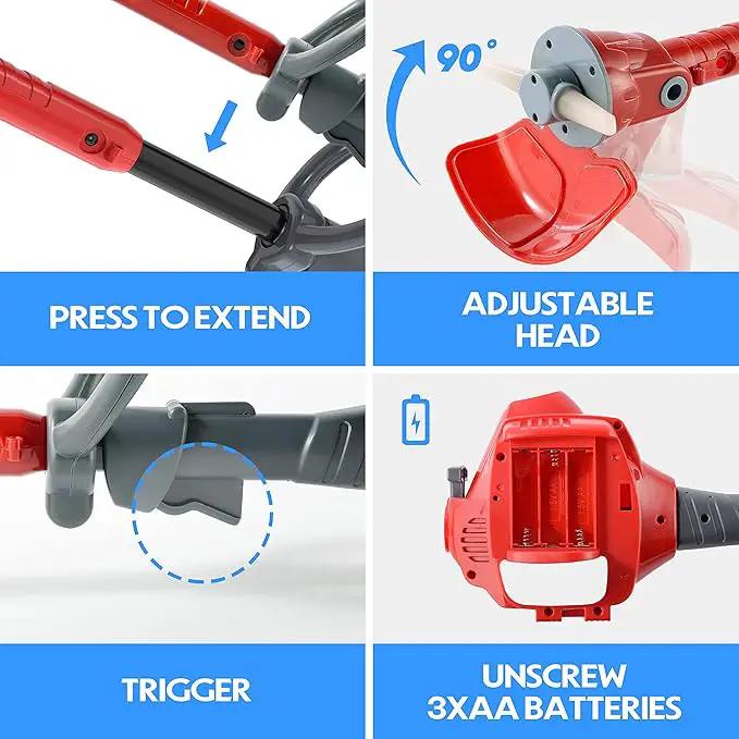 Toy Choi's Toy Trimmer - Power Construction Play Tool Kids Trimmer,Outside Pretend Play Garden Toy with Light Sound,Educational Gift Kid Toddler Tool Set for Boy Girl Age 3, 4, 5,6,7+ by GreenHaven Gardens