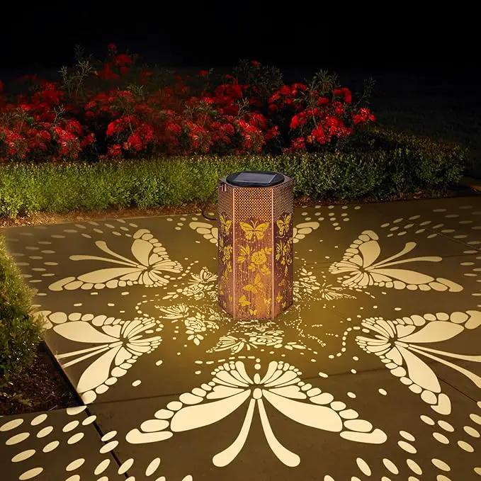 Butterfly Solar Lanterns Outdoor Waterproof - Birthday Gifts for Women, Mom, Butterflies Solar Lights Outdoor Hanging Garden Decor for Outside, Patio, Outdoor, Yard, Lawn, Balcony by GreenHaven Gardens