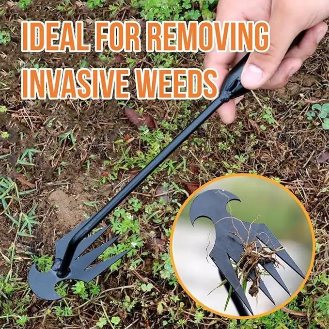 MOTEERLLU Weeding Artifact Uprooting Weeding Tool Gardening, 4-Claw Manganese Steel Weed Puller Garden Hand Weeder Tools, Weed Picker Grass Remover Tool by GreenHaven Gardens