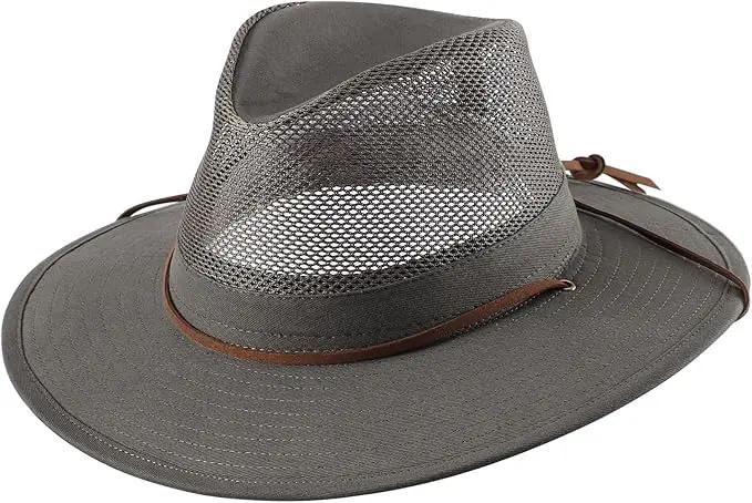 Home Prefer Cotton Summer Fedora Hat Wide Brim Sun Hats for Men Women UPF 50+ Sun Protection Cap for Fishing Hiking by GreenHaven Gardens