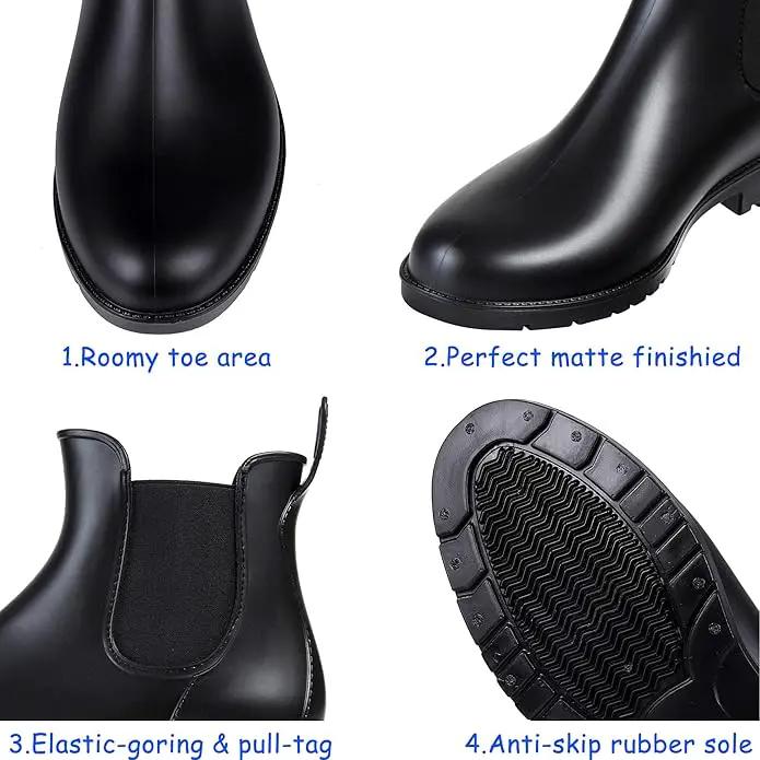 Asgard Women's Ankle Rain Boots Waterproof Chelsea Boots by GreenHaven Gardens