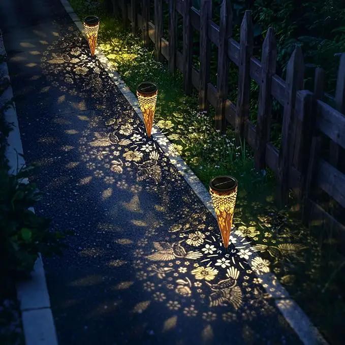 Solar Hummingbirds Garden Stakes Lights 4Pack Outdoor Decorative Lighting for Yard Pathway Patio Decor Lawn Ornament Gifts for Women Mom by GreenHaven Gardens