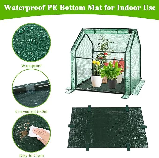 U'Artlines Portable Mini Greenhouse Small Green House with Waterproof Pad 36x18x33 Inch Plant Cover Tent for Garden Small Plants Indoor Outdoor, Green PE by GreenHaven Gardens