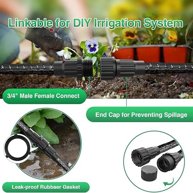 Lefree Soaker Hose 25ft for Garden Beds, Soaker Hose for Foundation Watering, Flat Soaker Hose Save 80% Water, Lightweight Tough Drip Hose for Lawn, Plants (25FT*1Pack) by GreenHaven Gardens
