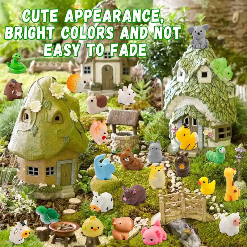 42 Pcs Mini Resin Animals 42 Styles Resin Animals Figurines Bulk for Fairy Garden Miniature Dollhouse Accessories Hide Crafts Decor by GreenHaven Gardens