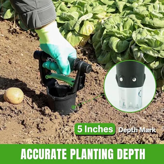 joyhalo Garden Bulb Planter Tool, 5 inch Depth Bulb Planting Tool, Gardening Garden Tools, Automatic Soil Release Bulb Planters for Plants Seeds & Bulbs Tulip Daffodils Dahlias Lilies Onions by GreenHaven Gardens
