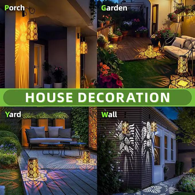 JSOT Outdoor Solar Lantern - 2 Pack Solar Outdoor Lights Hanging Lantern Patio Lanterns Decorative for Garden Yard Backyard Front Porch Halloween Christmas Day by GreenHaven Gardens