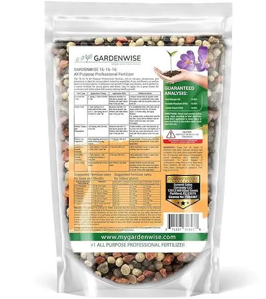 16-16-16 All Purpose Professional Fertilizer - Lawn, Flower, Tree, Shrub & Vegetable Garden Fertilizer (2 Quarts) by GreenHaven Gardens