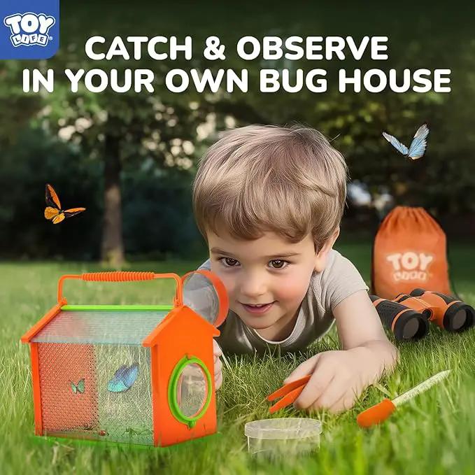 TOY Life Bug Catcher for Kids, Bug Catching Kit Kids Explorer Kit with Butterfly Net, Catching Tool, Tweezers, Magnifying Glass, Binoculars, Insect Catcher, Educational Outdoor Toys Kid Adventure Set by GreenHaven Gardens