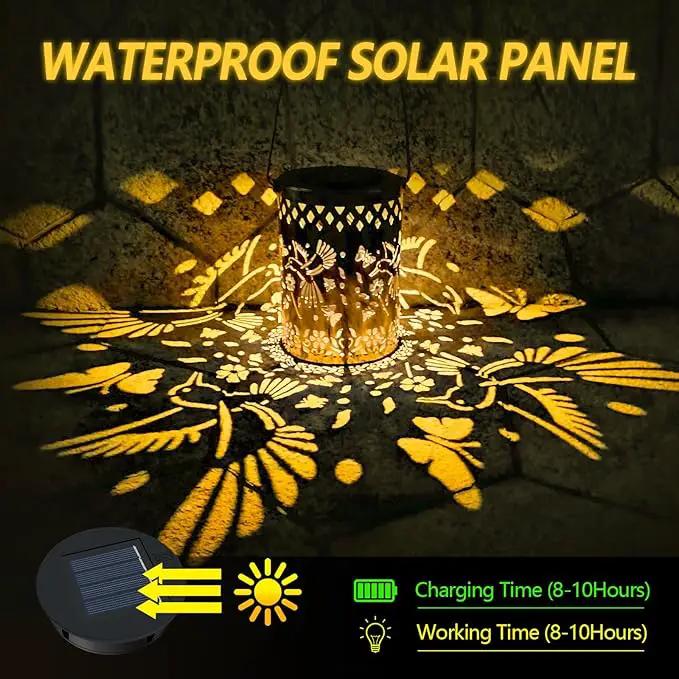 Solar Lanterns Outdoor Waterproof Hummingbird Garden Decor Birthday Gifts for Women Mom Grandma Hanging Solar Lights Lantern Metal Decoration Outside for Yard, Patio, Backyard, Porch by GreenHaven Gardens