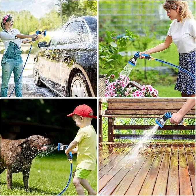Retractable Garden Hose Reel, 5/8" x 90FT Automatic Retractable Water Hose Reel Wall Mount, with 10- Function Sprayer Nozzle, Any Length Lock/Auto Rewind/180°Swivel by GreenHaven Gardens