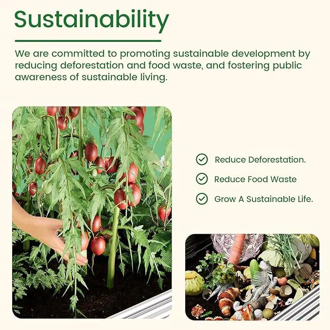 BTDVR 2 PCS 9 in 1 Tall 8×2×1.5ft Galvanized Raised Garden Bed Outdoor, Metal Raised Beds for Vegetables, Above Ground Garden Box for Flower, Steel Garden Bed for Gardening by GreenHaven Gardens