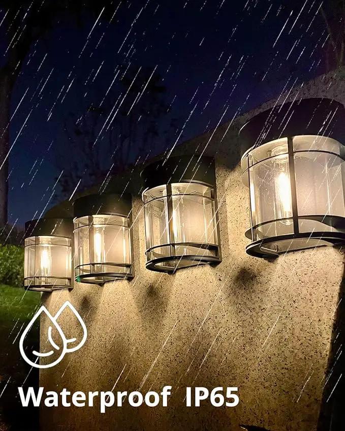 Solar Fence Lights Outdoor, 8 Pack Waterproof Solar Lights Outdoor, Outdoor Solar Light Fence Light for Garden Fence Post Step Stair Backyard by GreenHaven Gardens