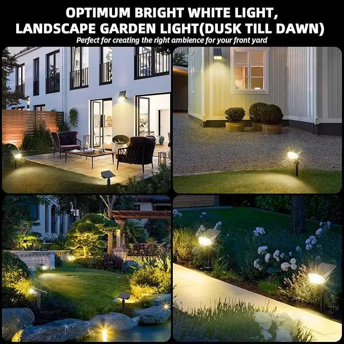 Solar Spot Lights Outdoor Landscape Lights, IP65 Outdoor Waterproof Spotlights, 40 LED's Outdoor Solar Lights for Yard Palm Trees Driveway Patio Pool 10 Pack by GreenHaven Gardens