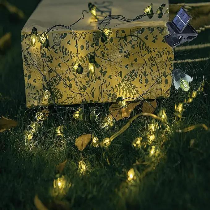 ANGMLN Solar Firefly Lights, 30 LED Solar Fireflies Lightning Bugs Fairy String Lights Outdoor Decor 19.6FT Solar Powered String Lights Waterproof for Garden Patio Home Wedding Party Spring Christmas by GreenHaven Gardens