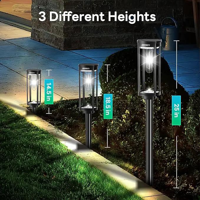 Solar Path Lights Outdoor 8 Pack, Bright Solar Pathway Lights Outside Waterproof, Solar Powered Landscape Lights for Walkway Driveway Lawn Patio Sidewalk Garden Yard, Cool White by GreenHaven Gardens