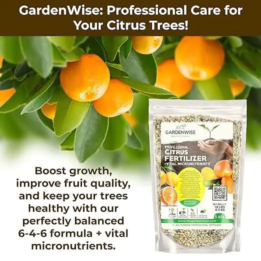 Professional Citrus Fertilizer + Vital Micronutrients; Perfect Balanced NPK for All Citrus; for Indoor and Outdoor Plants; Orange, Lime, Avocado and Lemon Tree Fertilizer (1 Quart) by GreenHaven Gardens