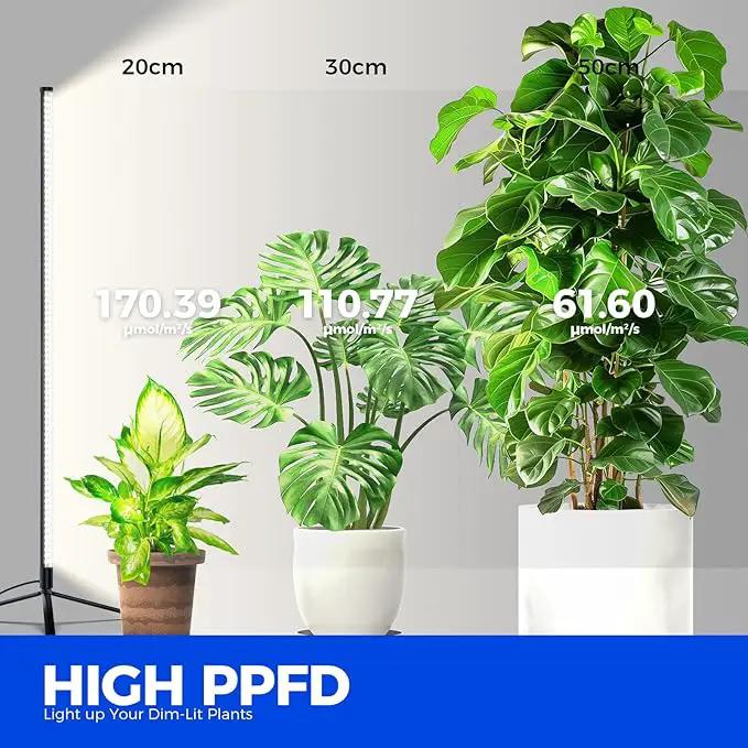 Barrina Standing Grow Light T10, 42W 5000K, Full Spectrum LED Plant Light for Indoor,Vertical Grow Light, Wide Coverage, 4FT Height with On/Off Switch and Tripod Floor Stand by GreenHaven Gardens