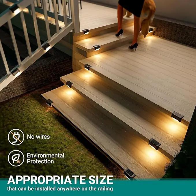 Solar Deck Lights Outdoor Waterproof 12Pack, Solar Powered Step Lights for Outside Stairs, Step, Fence, Yard, Patio, and Pathway(Warm White) by GreenHaven Gardens
