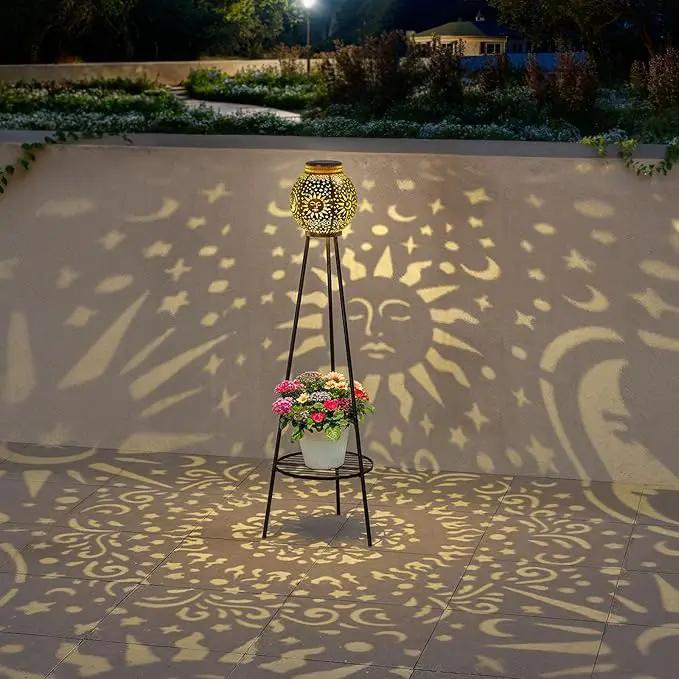 2 Pack Solar Lights with Plant Stands Waterproof Solar Lanterns Outdoor Solar Lamps for Patio, Yard, Pathway, and Porch Decoration Garden Decor by GreenHaven Gardens