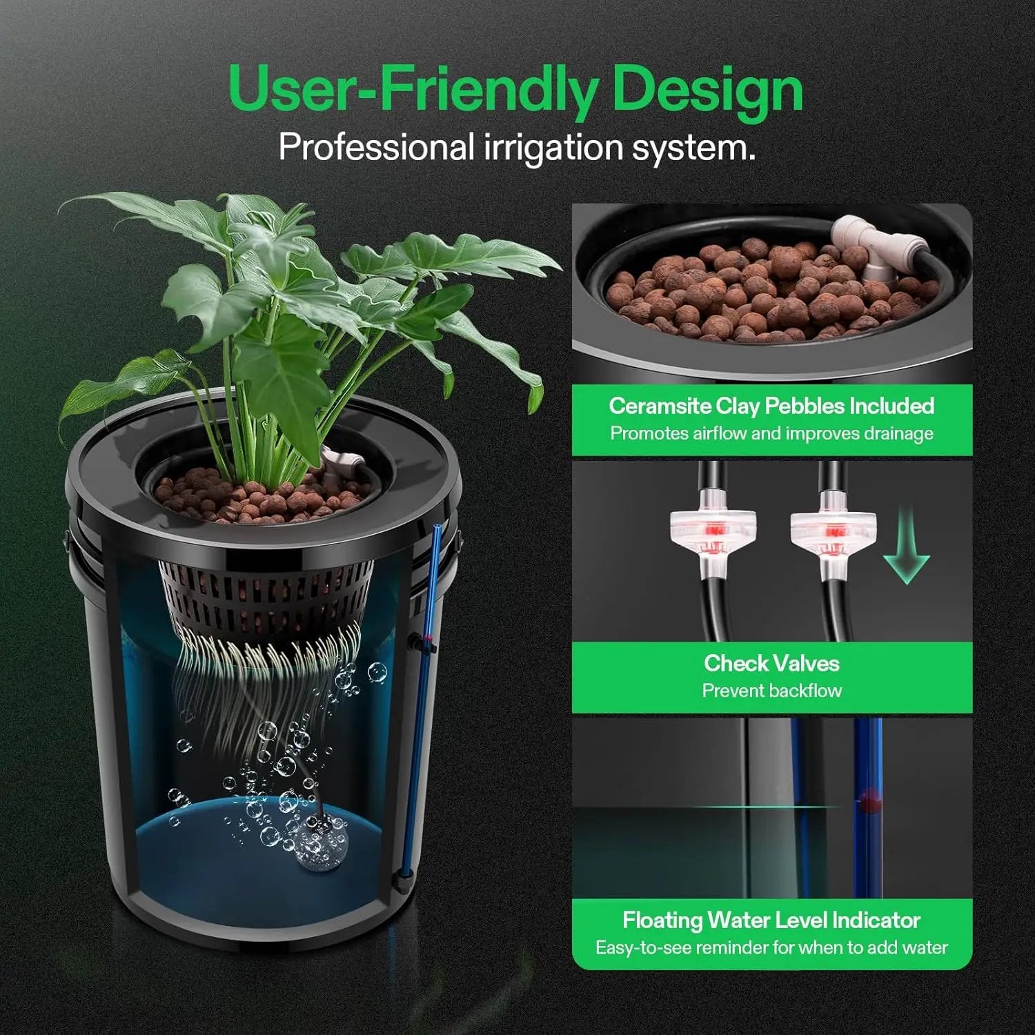 VIVOSUN DWC Hydroponics Grow System with Top Drip Kit, 5-Gallon Deep Water Culture, Recirculating Drip Garden System with Multi-Purpose Air Hose, Air Pump, and Air Stone (8 Buckets + Top Drip Kit) by GreenHaven Gardens