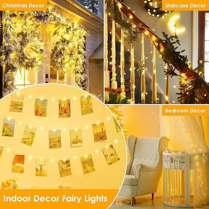 66Ft 200 LED Fairy Lights Plug in, Waterproof String Lights Outdoor & Indoor 8 Modes Christmas Light Bedroom Decor, Timer Twinkle Lights for Girl's Room Garden Party Christmas Decorations (Warm White) by GreenHaven Gardens