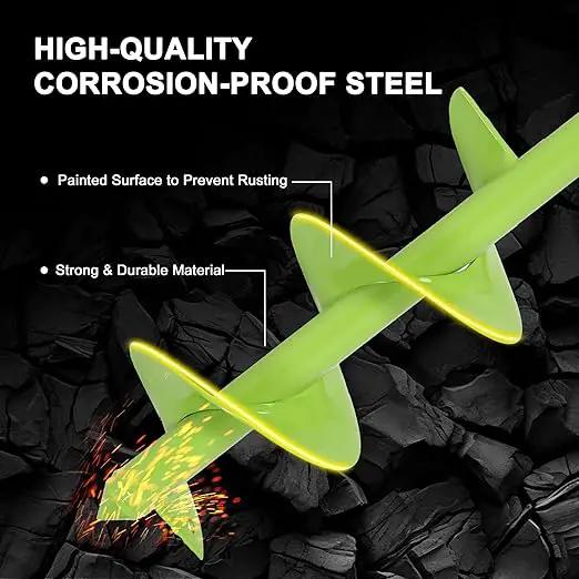 TCBWFY Auger Drill Bit for Planting 3.5"x16",Extended Length Garden Auger Spiral Drill Bit for Planting Bulbs Flowers,Planting Auger for Drill Post Hole Digger for 3/8”Hex Drive by GreenHaven Gardens