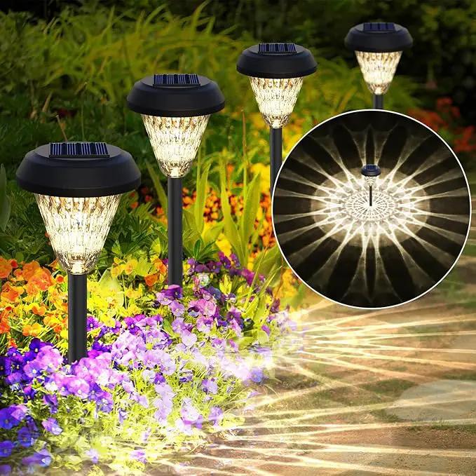 pearlstar 8 Pack Solar Lights Outdoor Waterproof, Warm White Pathway Lights Solar Powered,Solar Garden Light,Landscape Lighting for Decor,Patio,Garden,Yard,Pathway,Walkway by GreenHaven Gardens