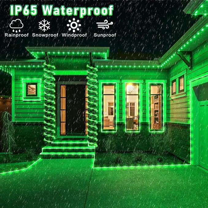100FT 300 LED Rope Lights for Outside, St. Patrick Day String Lights Indoor with Waterproof 8 Modes, Connectable Plug in Fairy Twinkle Lights for Outdoor Patio Pool Party Holiday Decorations, Green by GreenHaven Gardens