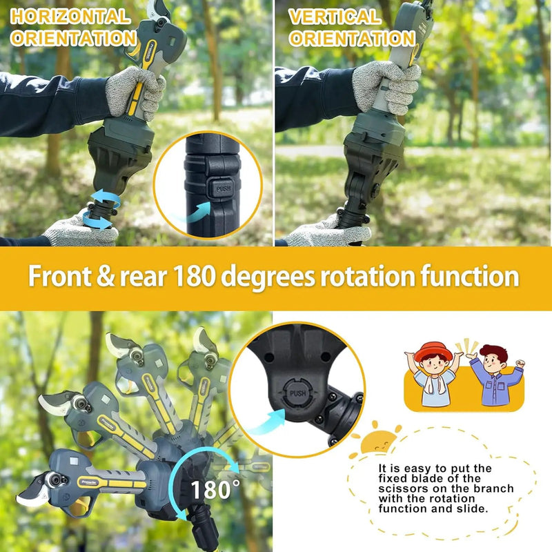 Extendable Pole for Cordless Electric Pruning Shear, Telescopic Pole 4.2-8.2 ft Extension for Gardening Tree Pruner Extended Cutting Reach for Professional Battery Secateurs Heavy Duty by GreenHaven Gardens