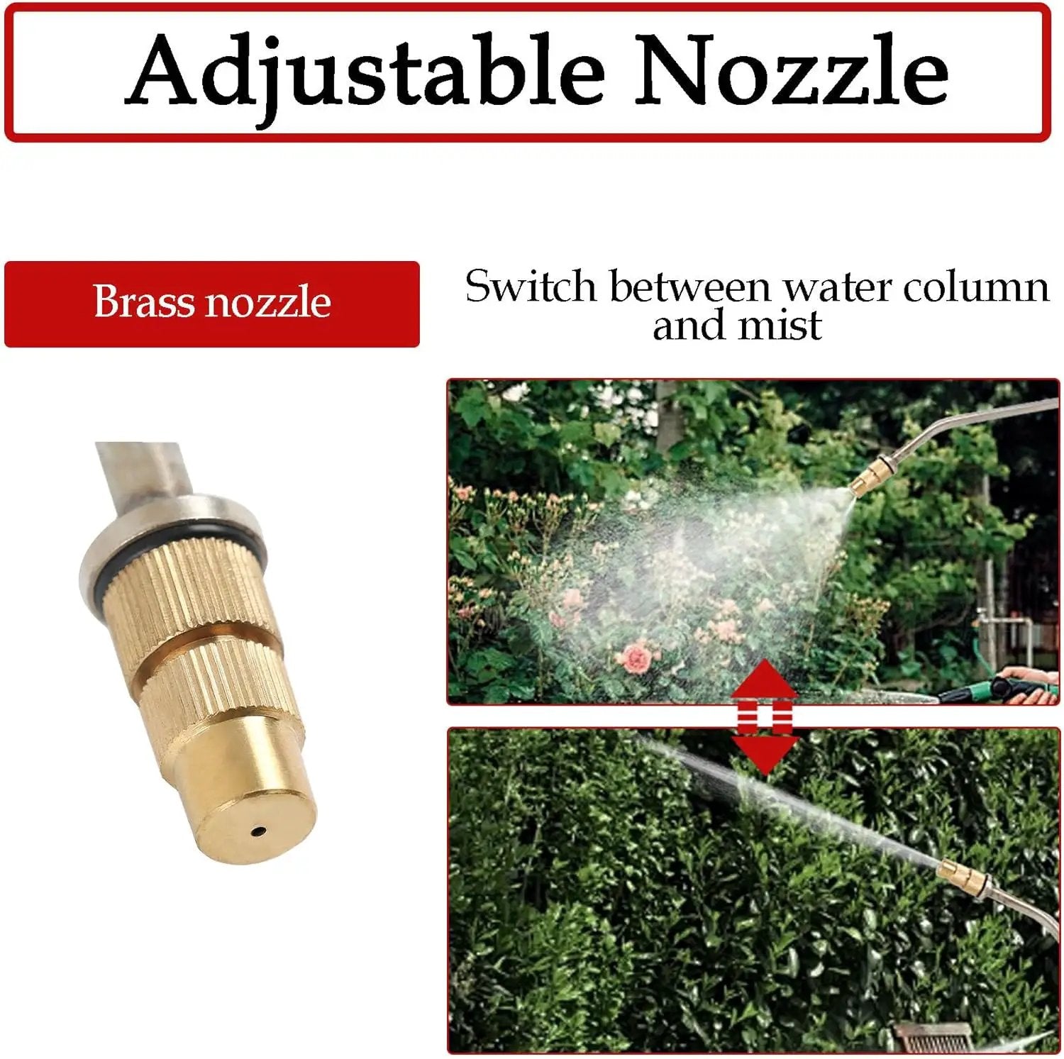 Hand Pump Sprayer Stainless Steel Sprayer for Indoor and Outdoor 1 Gallon Sprayer 12 in Wand 3.3 FT Hose by GreenHaven Gardens