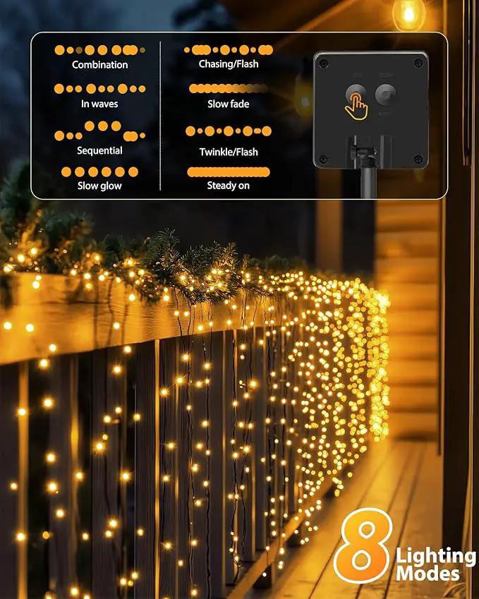 Brightown Solar String Light for Outside, 50Ft 120 LED Solar Lights Outdoor Waterproof, Solar String Lights Outdoor with 8 Modes, for Outside Garden Tree Party Decor(Warm White) by GreenHaven Gardens