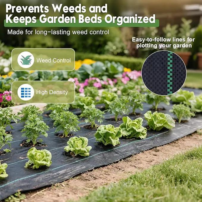 4FTx100FT Weed Barrier Fabric Heavy Duty, Gardening Landscape Fabric Cover Mat, Durable Weed Control Fabric for Garden Bed Cover, Landscaping, Commercial Driveway, Underlayment Use (4x100FT-3.2OZ) by GreenHaven Gardens