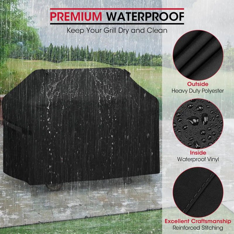 Unicook 65 Inch Grill Cover for Weber Genesis II 400 Series, 4 Burner BBQ Cover for Outdoor Grill, Heavy Duty Waterproof Fade Resistant, Compared to Weber 7131 by GreenHaven Gardens