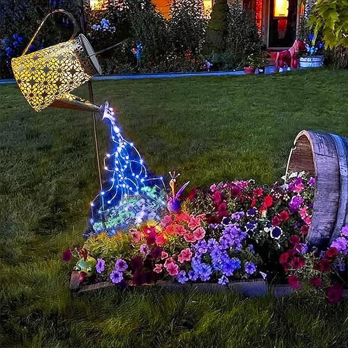 Solar Watering Can Lights,Large Retro Metal Hanging Solar Lights Outdoor Waterproof, Gardening Mother's Day Gifts for Mom Grandma Women Birthday, Garden Decor Yard Light Outside for Porch Patio by GreenHaven Gardens