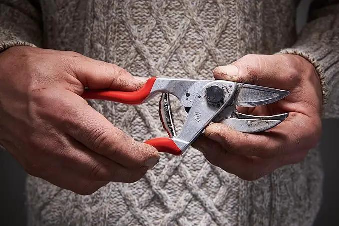 Felco F32 Pruning Shears – 8.3" Garden Clippers with Anvil Blade for Woody Stems | Hand Pruners for Gardening | Garden Tool Cutter with Forged Aluminum Handle, Rubber Grip, Precision Swiss Performance by GreenHaven Gardens