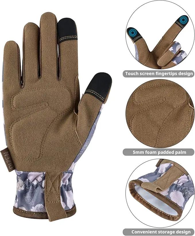 Gardening Gloves for Women and Men, Garden Gloves with Touch Screen, Thorn Proof Puncture Resistant Working Gloves, Gardening Gifts for Women, Size Medium by GreenHaven Gardens
