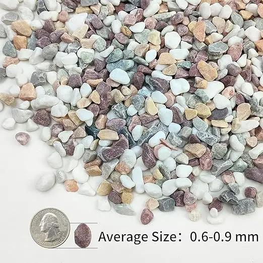 2lbs Mixed Color Pebbles for Plants, 3/8inch Small Rocks for Succulent Cactus Planters, Natural Polished Pebbles, River Rocks for Plants, Vases, Garden by GreenHaven Gardens
